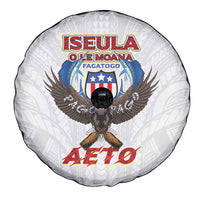 American Samoa Fautasi Spare Tire Cover Pago Pago Aeto and Iseula o le Moana of Fagatogo White Color LT03 - Polynesian Pride