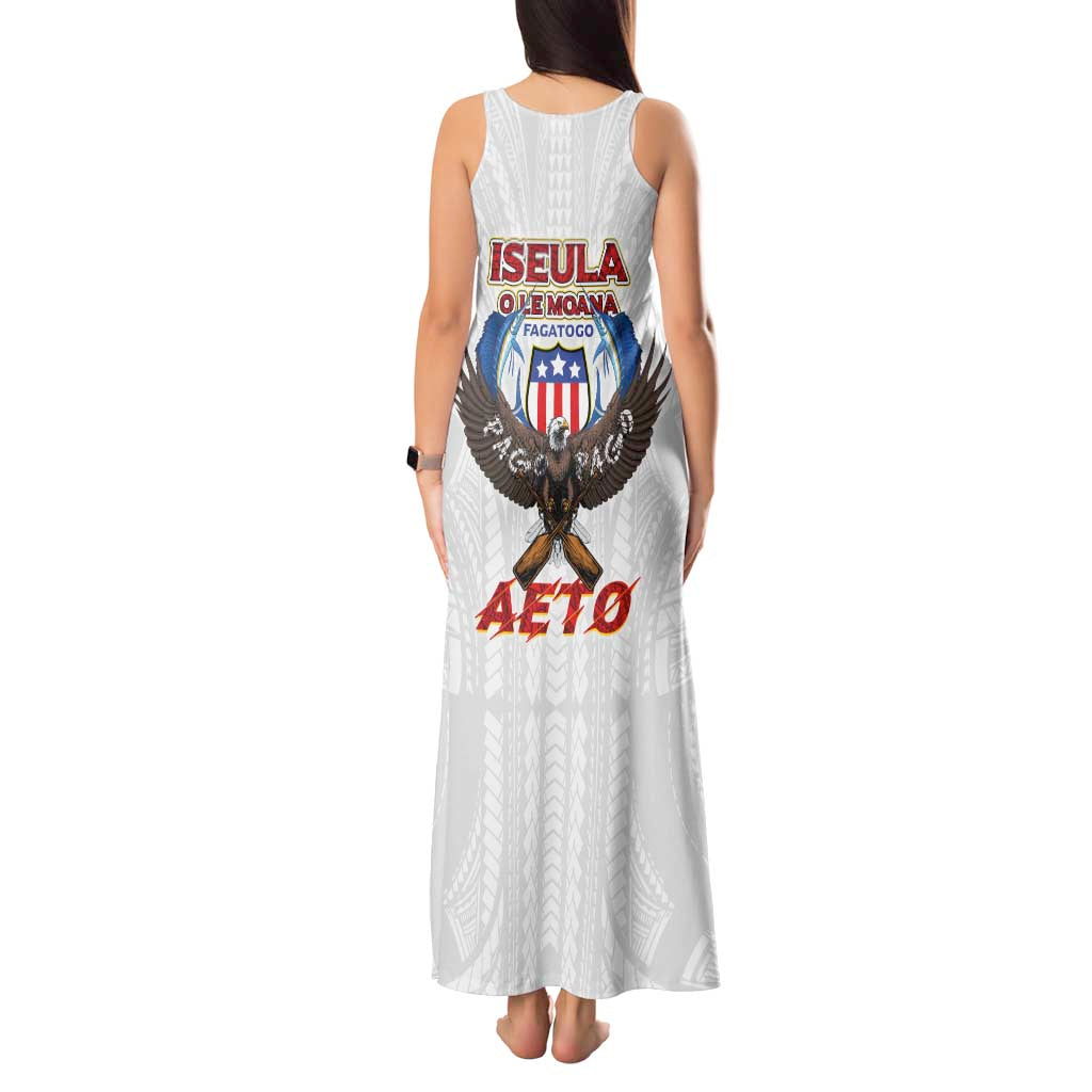 American Samoa Fautasi Tank Maxi Dress Pago Pago Aeto and Iseula o le Moana of Fagatogo White Color LT03 - Polynesian Pride