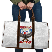 American Samoa Fautasi Travel Bag Pago Pago Aeto and Iseula o le Moana of Fagatogo White Color LT03 White - Polynesian Pride