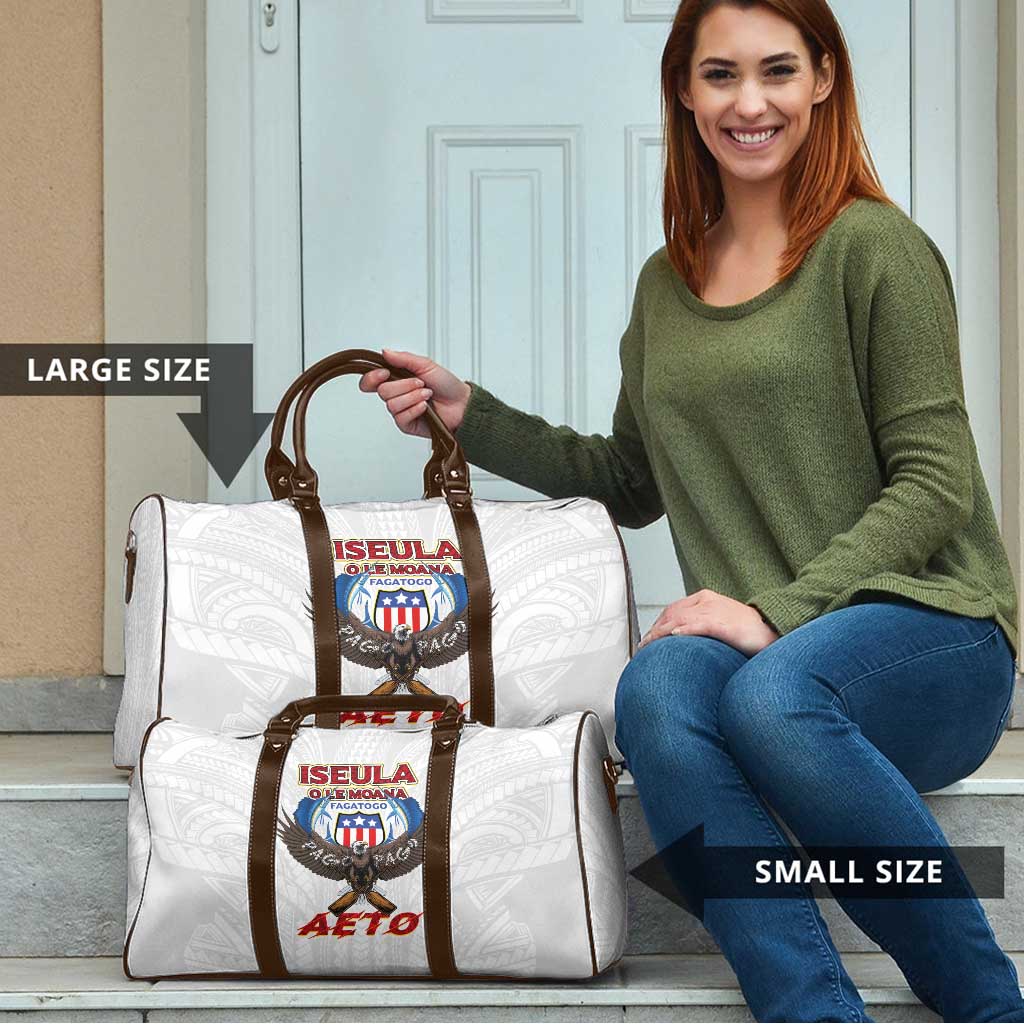 American Samoa Fautasi Travel Bag Pago Pago Aeto and Iseula o le Moana of Fagatogo White Color LT03 - Polynesian Pride
