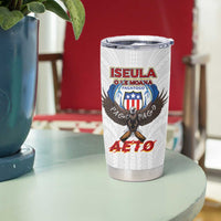 American Samoa Fautasi Tumbler Cup Pago Pago Aeto and Iseula o le Moana of Fagatogo White Color LT03 - Polynesian Pride