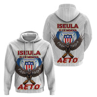 American Samoa Fautasi Zip Hoodie Pago Pago Aeto and Iseula o le Moana of Fagatogo White Color LT03 - Polynesian Pride