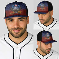 American Samoa Fautasi Baseball Net Cap Pago Pago Aeto and Iseula o le Moana of Fagatogo Red-Blue LT03 - Polynesian Pride