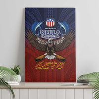 American Samoa Fautasi Canvas Wall Art Pago Pago Aeto and Iseula o le Moana of Fagatogo Red-Blue LT03 - Polynesian Pride