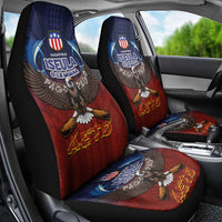 American Samoa Fautasi Car Seat Cover Pago Pago Aeto and Iseula o le Moana of Fagatogo Red-Blue LT03 - Polynesian Pride