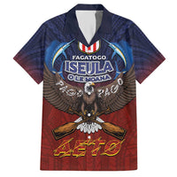 American Samoa Fautasi Hawaiian Shirt Pago Pago Aeto and Iseula o le Moana of Fagatogo Red-Blue LT03 Blue - Polynesian Pride