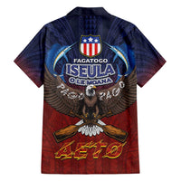 American Samoa Fautasi Hawaiian Shirt Pago Pago Aeto and Iseula o le Moana of Fagatogo Red-Blue LT03 - Polynesian Pride