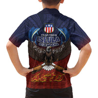 American Samoa Fautasi Hawaiian Shirt Pago Pago Aeto and Iseula o le Moana of Fagatogo Red-Blue LT03 - Polynesian Pride