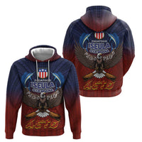 American Samoa Fautasi Hoodie Pago Pago Aeto and Iseula o le Moana of Fagatogo Red-Blue LT03 - Polynesian Pride