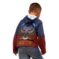 American Samoa Fautasi Kid Hoodie Pago Pago Aeto and Iseula o le Moana of Fagatogo Red-Blue LT03 - Polynesian Pride