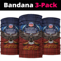 American Samoa Fautasi Neck Gaiter Pago Pago Aeto and Iseula o le Moana of Fagatogo Red-Blue LT03 package One Size: 25*50cm Blue - Polynesian Pride