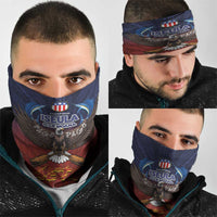 American Samoa Fautasi Neck Gaiter Pago Pago Aeto and Iseula o le Moana of Fagatogo Red-Blue LT03 - Polynesian Pride