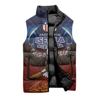American Samoa Fautasi Sleeveless Puffer Jacket Pago Pago Aeto and Iseula o le Moana of Fagatogo Red-Blue LT03 - Polynesian Pride