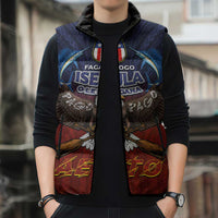 American Samoa Fautasi Sleeveless Puffer Jacket Pago Pago Aeto and Iseula o le Moana of Fagatogo Red-Blue LT03 - Polynesian Pride