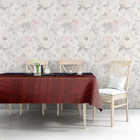 American Samoa Fautasi Tablecloth Pago Pago Aeto and Iseula o le Moana of Fagatogo Red-Blue LT03 - Polynesian Pride