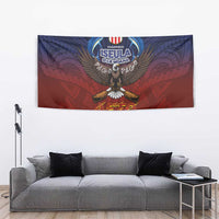 American Samoa Fautasi Tapestry Pago Pago Aeto and Iseula o le Moana of Fagatogo Red-Blue LT03 - Polynesian Pride