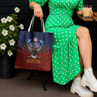 American Samoa Fautasi Tote Bag Pago Pago Aeto and Iseula o le Moana of Fagatogo Red-Blue LT03 - Polynesian Pride