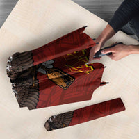 American Samoa Fautasi Umbrella Pago Pago Aeto and Iseula o le Moana of Fagatogo Red-Blue LT03 - Polynesian Pride