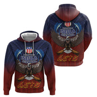 American Samoa Fautasi Zip Hoodie Pago Pago Aeto and Iseula o le Moana of Fagatogo Red-Blue LT03 - Polynesian Pride