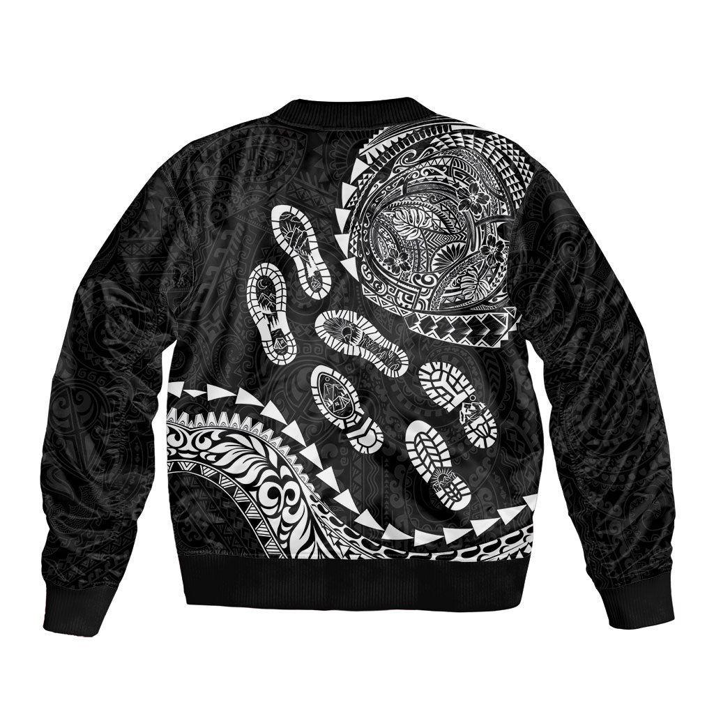 Hawaii Running Bomber Jacket Polynesian Tribal Tattoo