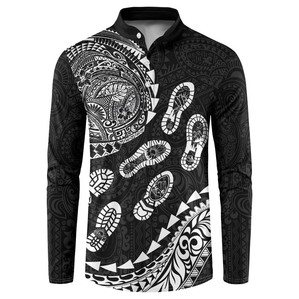 Hawaii Running Button Sweatshirt Polynesian Tribal Tattoo