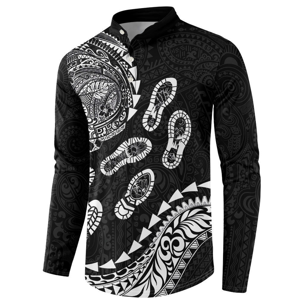Hawaii Running Button Sweatshirt Polynesian Tribal Tattoo