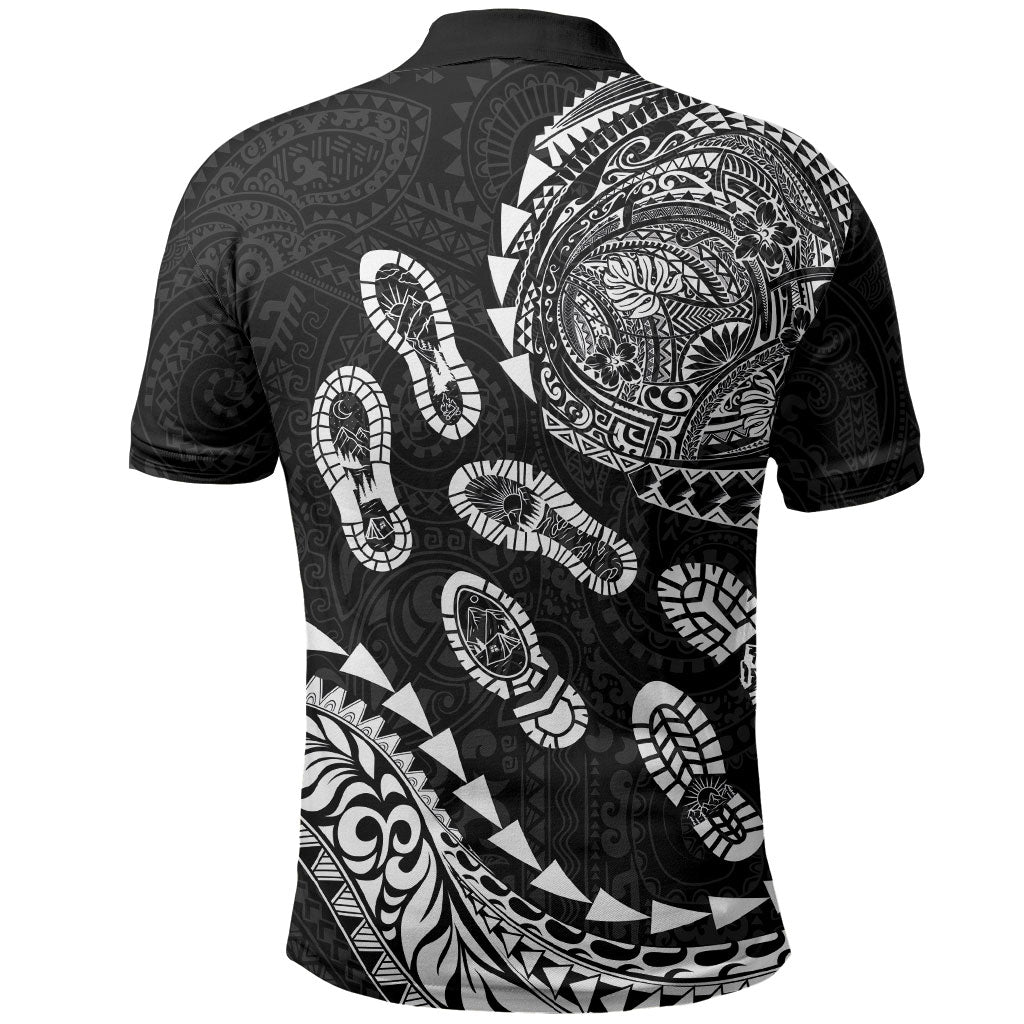 Hawaii Running Polo Shirt Polynesian Tribal Tattoo