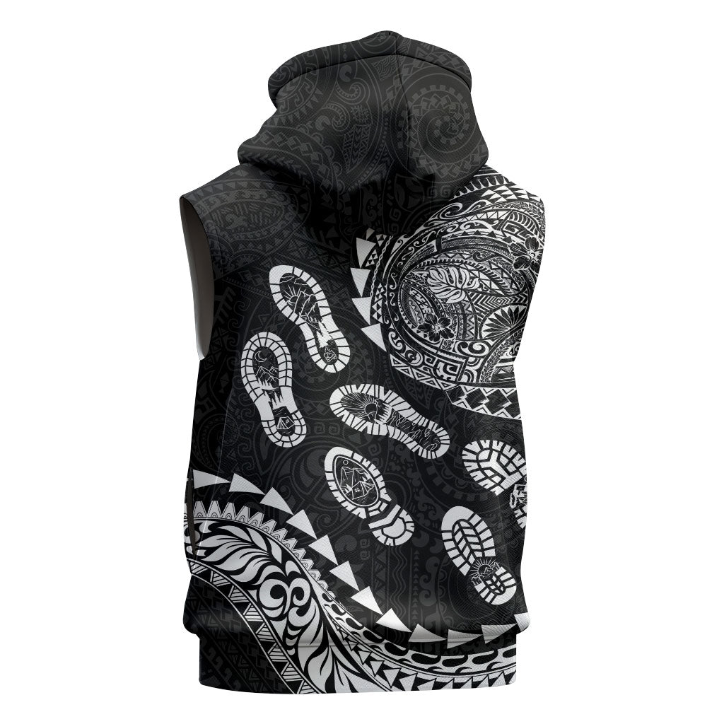 Hawaii Running Sleeveless Hoodie Polynesian Tribal Tattoo