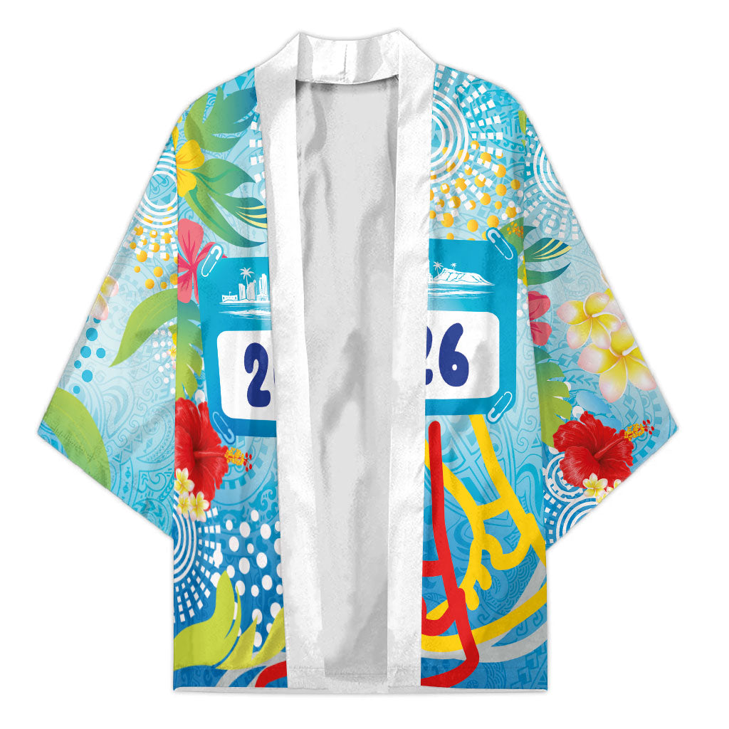 Personalized Hawaii Marathon Kimono Polynesian Motif Tropical Style
