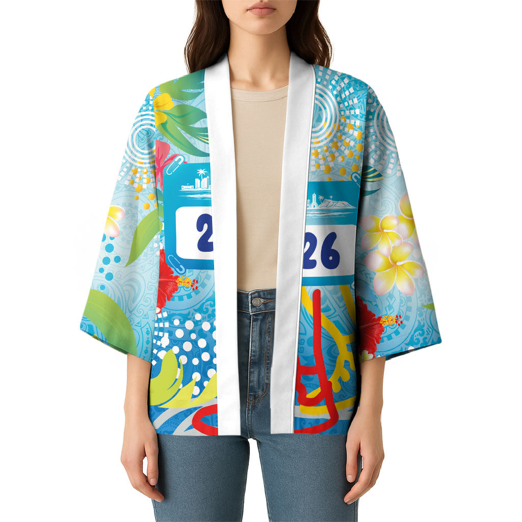 Personalized Hawaii Marathon Kimono Polynesian Motif Tropical Style