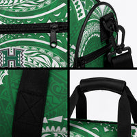 Hawaii Rainbow Warriors Duffle Bag Polynesian Motif Green Color