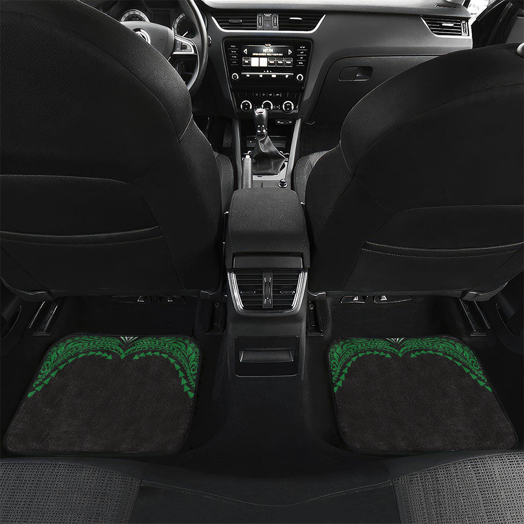 Custom Hawaii Rainbow Warriors Car Mats Polynesian Motif Black Color