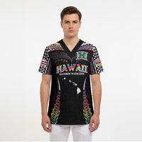 Custom Hawaii Rainbow Warriors Scrub Top Polynesian Motif Special Edition Rainbow Gradient LT03 - Polynesian Pride