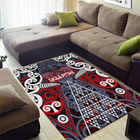Aotearoa Iwi Ngapuhi Area Rug Maori Motif Tribal