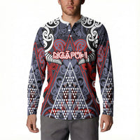 Personalised Aotearoa Iwi Ngapuhi Button Sweatshirt Maori Motif Tribal