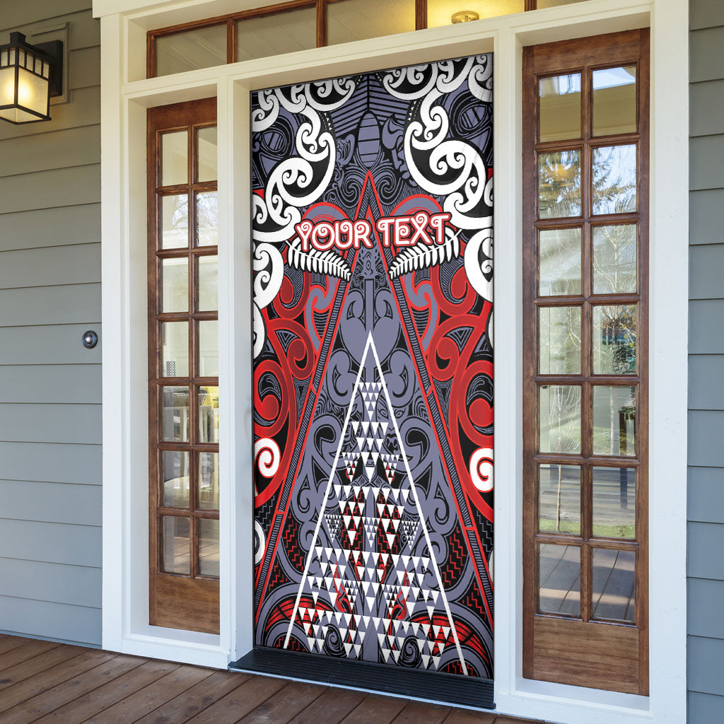 Personalised Aotearoa Iwi Ngapuhi Door Cover Maori Motif Tribal