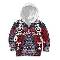 Personalised Aotearoa Iwi Ngapuhi Kid Hoodie Maori Motif Tribal