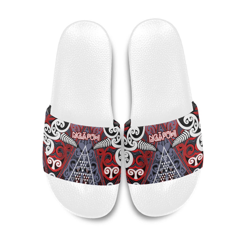 Aotearoa Iwi Ngapuhi Slide Sandals Maori Motif Tribal