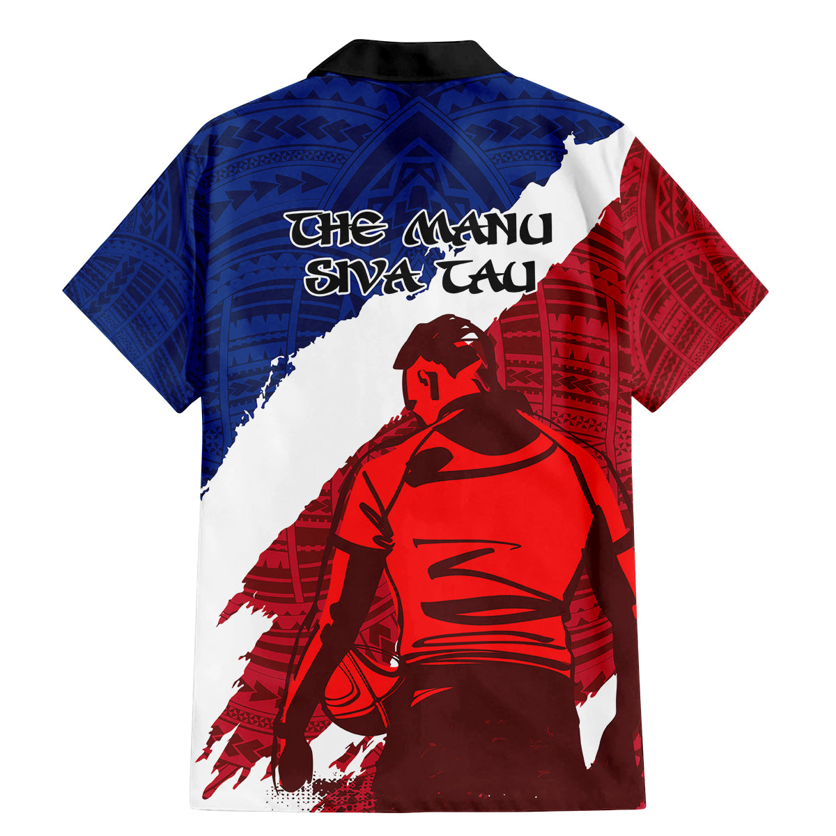 Samoa Rugby Family Matching Mermaid Dress and Hawaiian Shirt Siva Tau Dance Polynesian Tattoo Brush Style LT03 - Polynesian Pride