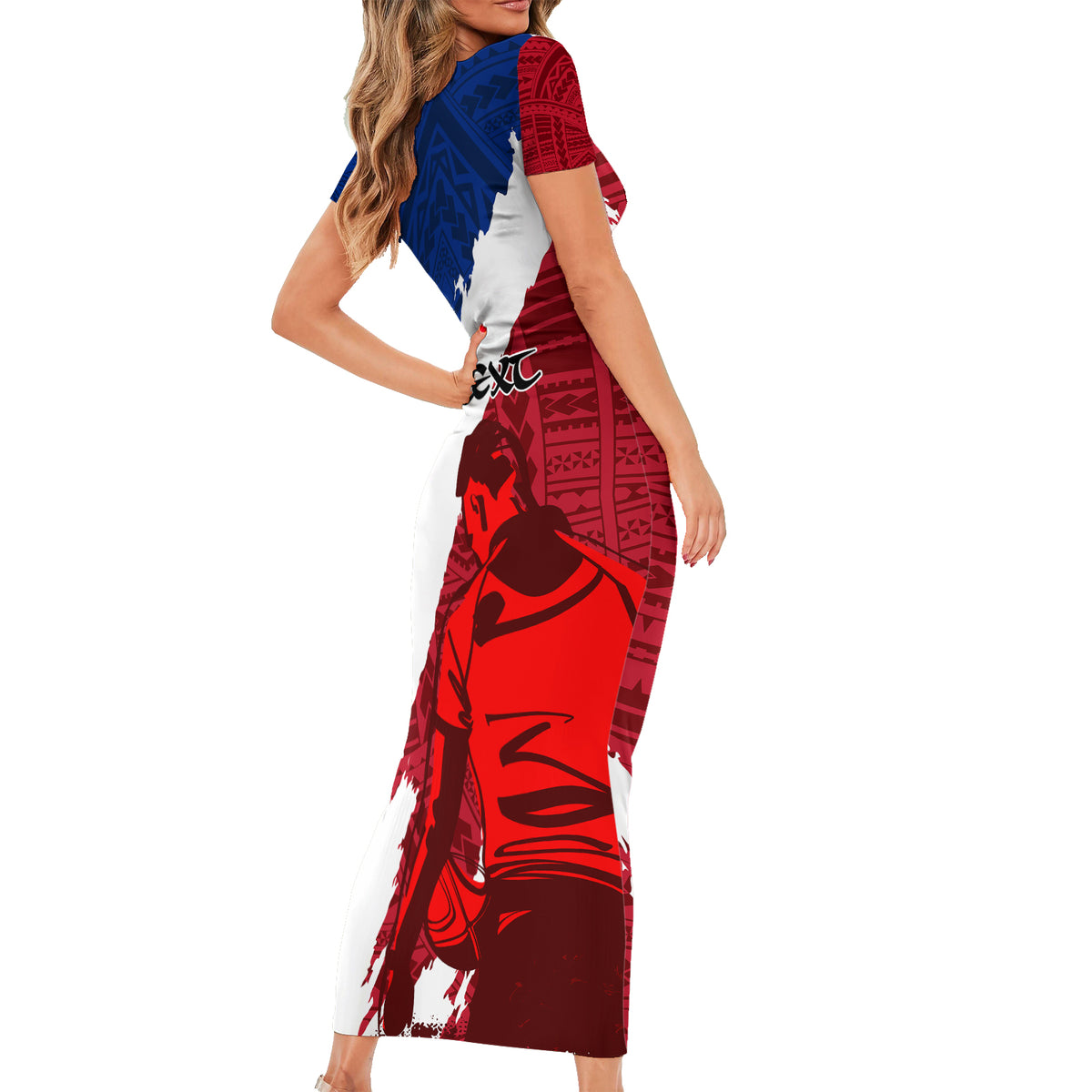Custom Samoa Rugby Family Matching Short Sleeve Bodycon Dress and Hawaiian Shirt Siva Tau Dance Polynesian Tattoo Brush Style LT03 - Polynesian Pride