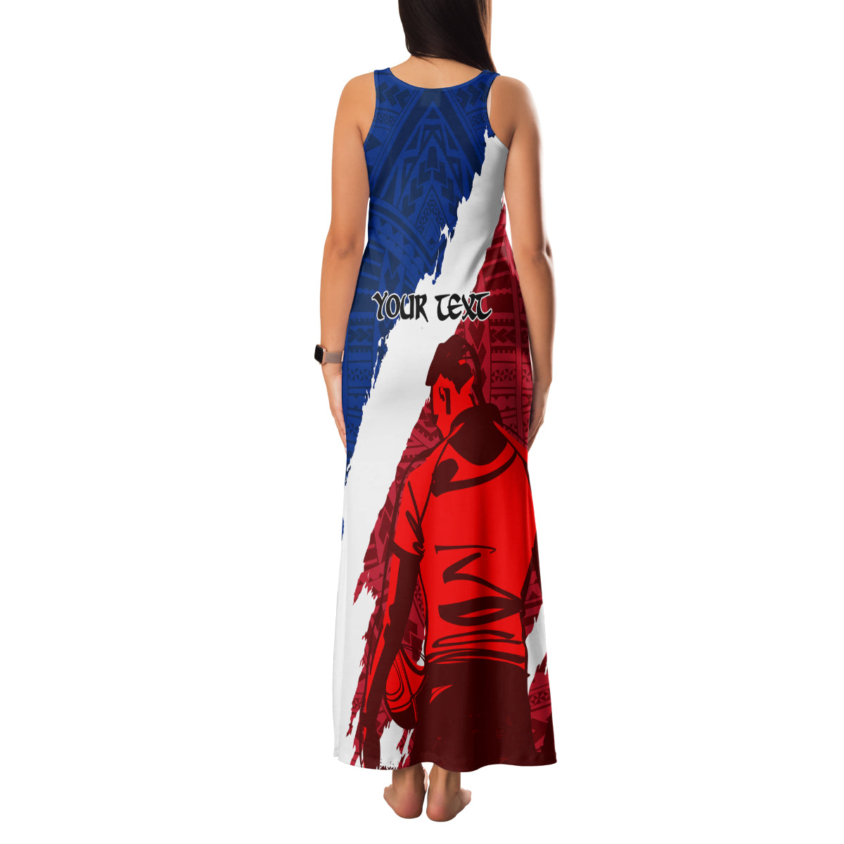 Custom Samoa Rugby Family Matching Tank Maxi Dress and Hawaiian Shirt Siva Tau Dance Polynesian Tattoo Brush Style LT03 - Polynesian Pride