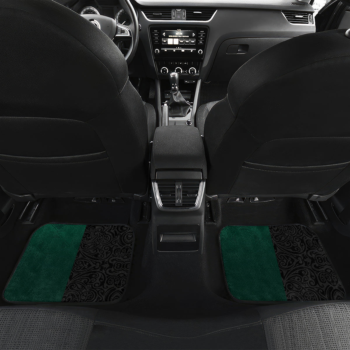 South Africa and New Zealand Car Mats King Protea and Silver Fern Mix Culture Pattern LT03 - Polynesian Pride