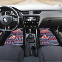 Hawaii Mele Kalikimaka Car Mats Aloha and Christmas Elements Patchwork Blue Style LT03 - Polynesian Pride