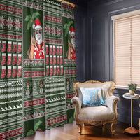 Hawaii Mele Kalikimaka Window Curtain Aloha and Christmas Elements Patchwork Green Style LT03 - Polynesian Pride