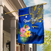 Personalised Nauru Independence Day Garden Flag Nauruan Tribal Flag Style LT03 House Flag Blue - Polynesian Pride
