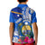 Personalised Nauru Coat of Arms Kid Polo Shirt Tropical Flower Polynesian Pattern LT03 - Polynesian Pride