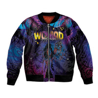 Aotearoa Arts Festival 2025 Bomber Jacket Maori Music Art Dance - Rhythmic Vibes LT03 Unisex Black - Polynesian Pride