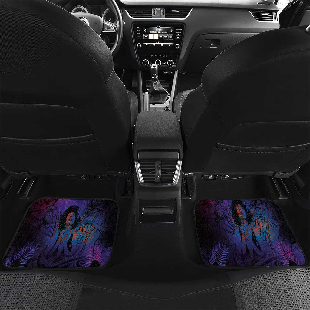 Aotearoa Arts Festival 2025 Car Mats Maori Music Art Dance - Rhythmic Vibes LT03 Set 2pcs - Back Black - Polynesian Pride