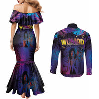 Aotearoa Arts Festival 2025 Couples Matching Mermaid Dress and Long Sleeve Button Shirt Maori Music Art Dance - Rhythmic Vibes LT03 - Polynesian Pride