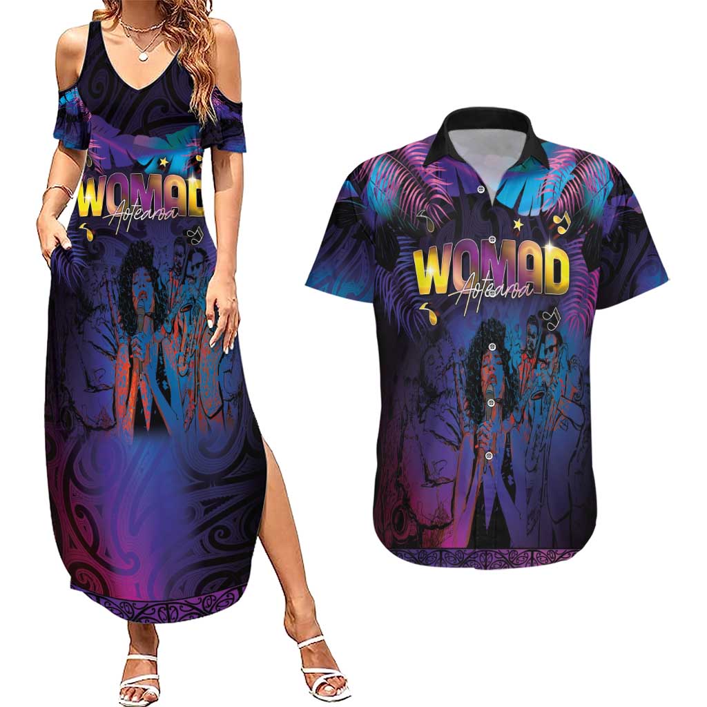 Aotearoa Arts Festival 2025 Couples Matching Summer Maxi Dress and Hawaiian Shirt Maori Music Art Dance - Rhythmic Vibes